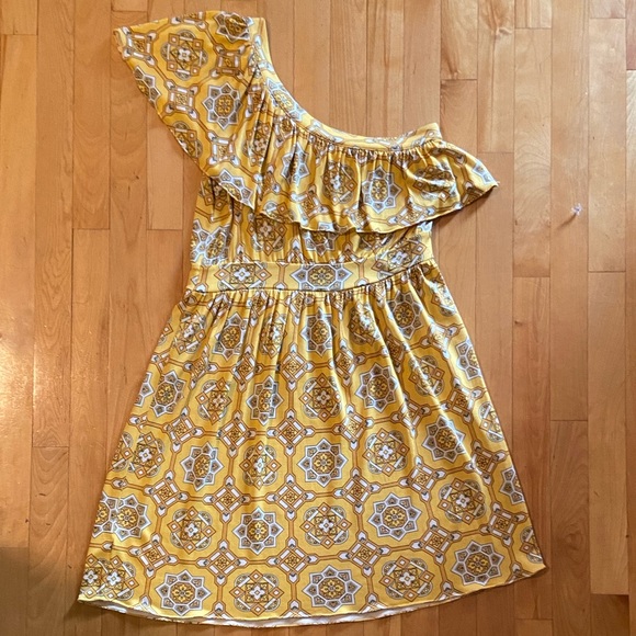 Juicy Couture Jackie Print Ruffle Dress Satin M - Picture 2 of 5